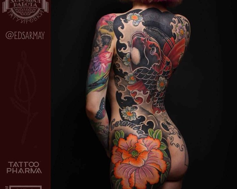 Японская татуировка от Эдуарда Сармаева