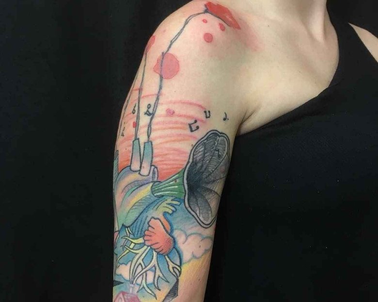 Скетч татуировки Morof